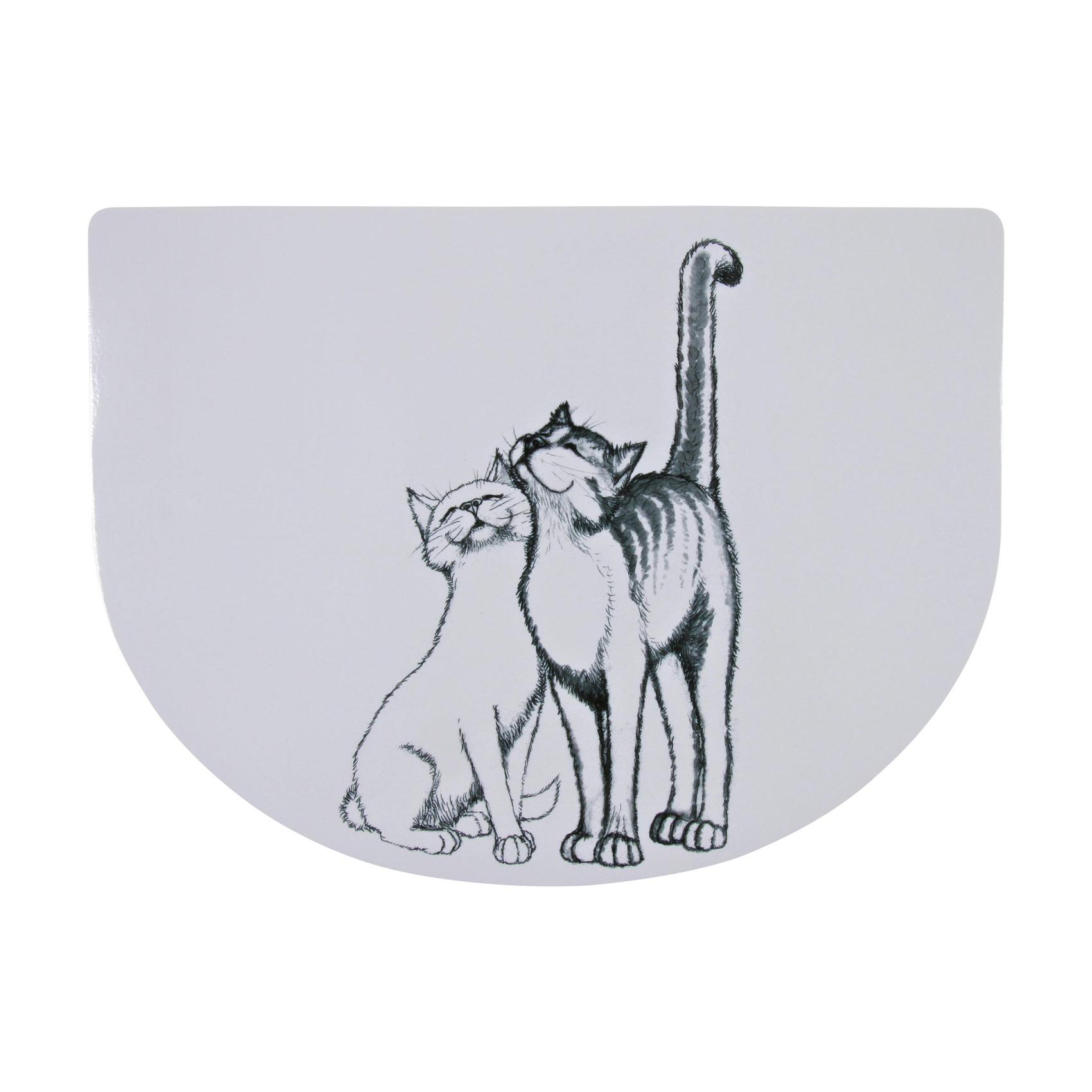 Килимок під миски для кішок Trixie Pussy Cats пластиковий, білий, 40*30 см (24540)